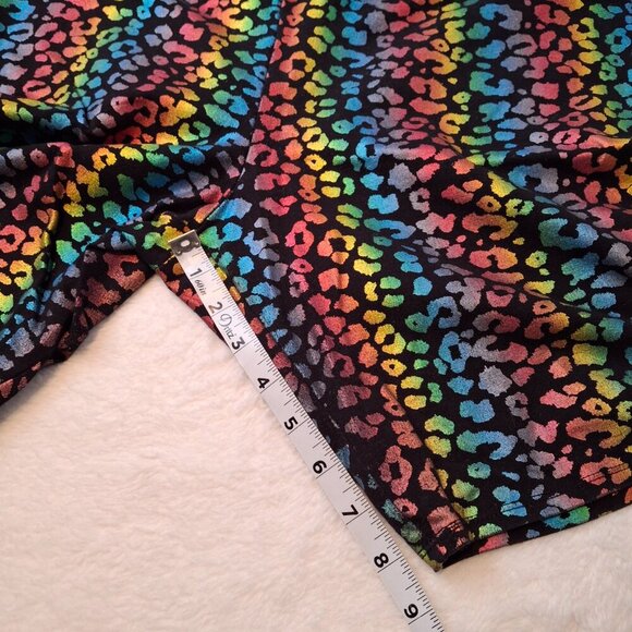 Torrid Multicolor Legging Shorts Sz 3 High Waist Elastic Waist Hippie Boho 70s - Picture 11 of 14